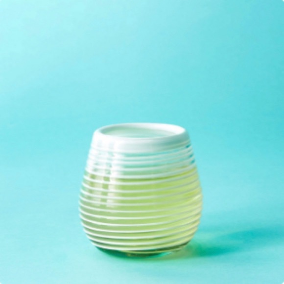 🆕 Handblown Recycled Glass Pitcher & 2 Glasses in White Stripe - Picture 3 of 9